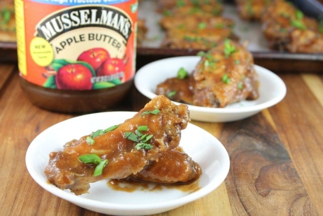 Musselman's Apple Butter creates a delicious Asian Glaze in this Asian Chicken Wings Recipe from MissintheKitchen.com
