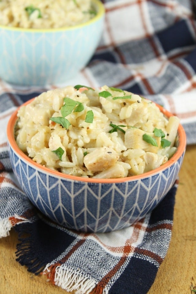 Classic Chicken and Rice Casserole with easy, from scratch recipe, no can soup! from MissintheKitchen.com