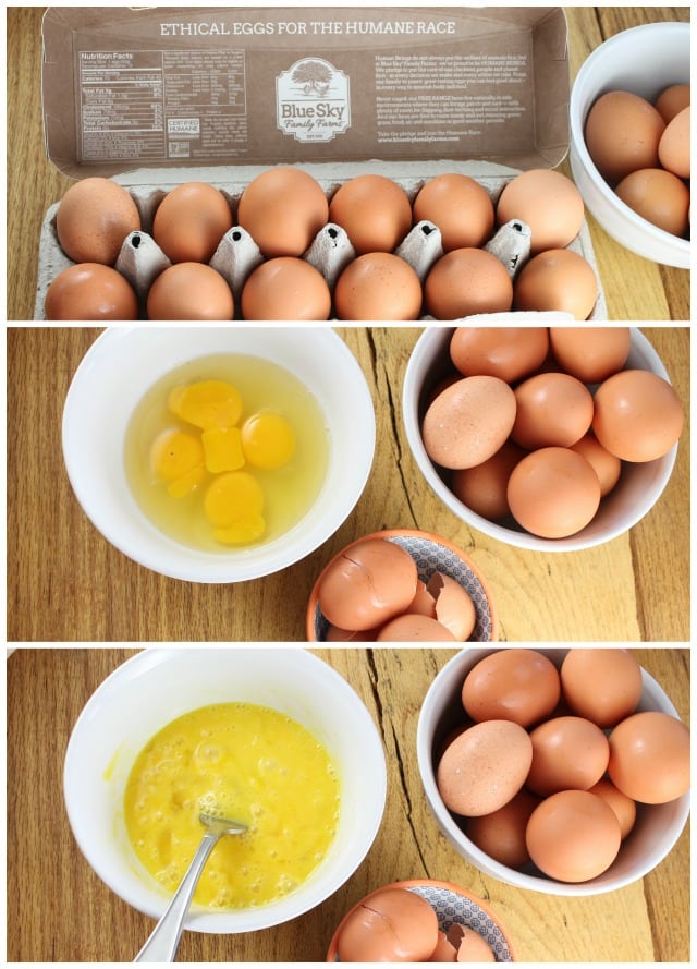 Blue Sky Farms Free Range and Pasture Raised Eggs for Ciabatta Breakfast Pizza ~ MissintheKitchen