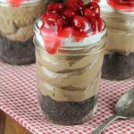 No Bake Chocolate Cheesecake Recipe in a Jar for National Cherry Month! From MissintheKitchen.com #sponsored by Wayfair #CherrySweet