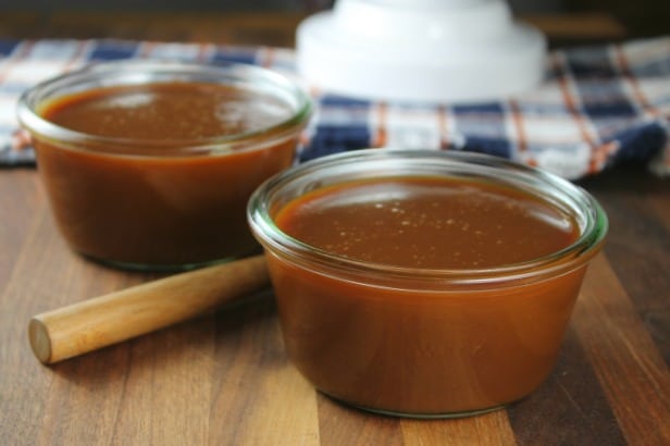 Salted Caramel Sauce Recipe at MissintheKitchen.com