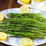 Garlic Roasted Asparagus from MissintheKitchen.com