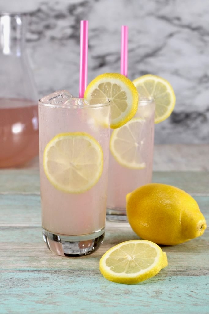 Moscato is one of my favorite wine varieties and it's great for mixing up party drinks like my Strawberry Wine Punch and my Orange  Pomegranate Moscato Cocktail.  Add in a little lemonade concentrate and some Sprite and you have yourself a delicious and refreshing cocktail!  Simple, easy and delicious! You gotta love it.