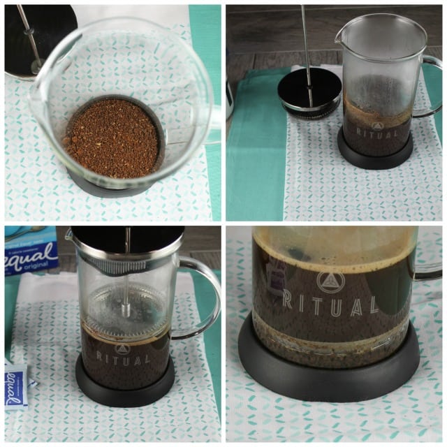 French Press Coffee for Vanilla Bean Iced Coffee ~ MissintheKitchen.com