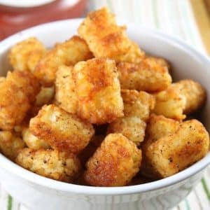 Bowl of tater tots.