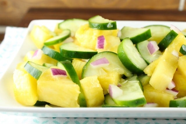 Pineapple Cucumber Salad ~ MissintheKitchen.com
