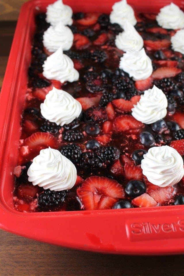 Triple Berry Pretzel Dessert Recipe from MissintheKitchen.com