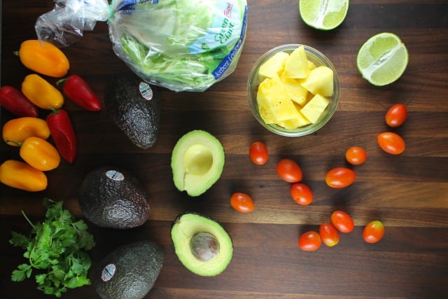 Pineapple Guacamole Recipe Ingredients from MissintheKitchen.com