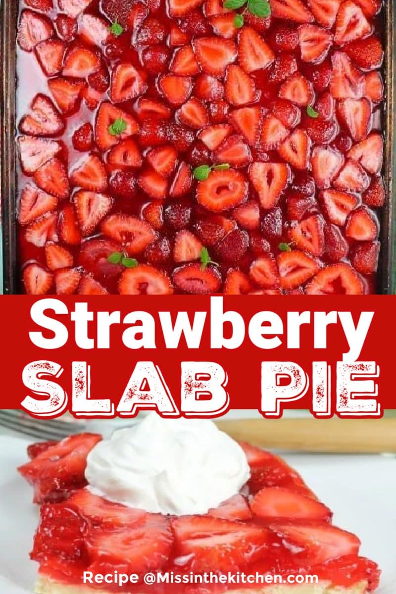 Collage: strawberry jello pie - text overlay.