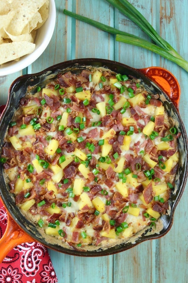 Hawaiian Onion Dip Recipe is a kicked up version of everyone's favorite onion dip! Perfect appetizer for any party or get together. From MissintheKitchen.com