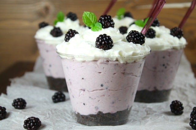 No Bake Blackberry Cheesecake | MissintheKitchen