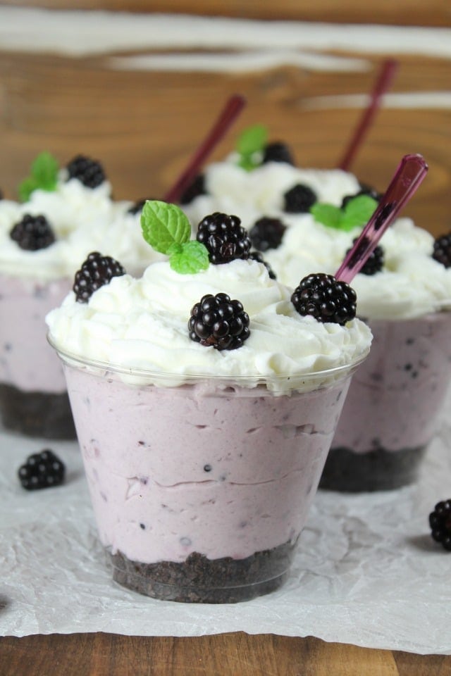 No Bake Blackberry Cheesecake Dessert Recipe From MissintheKitchen.com