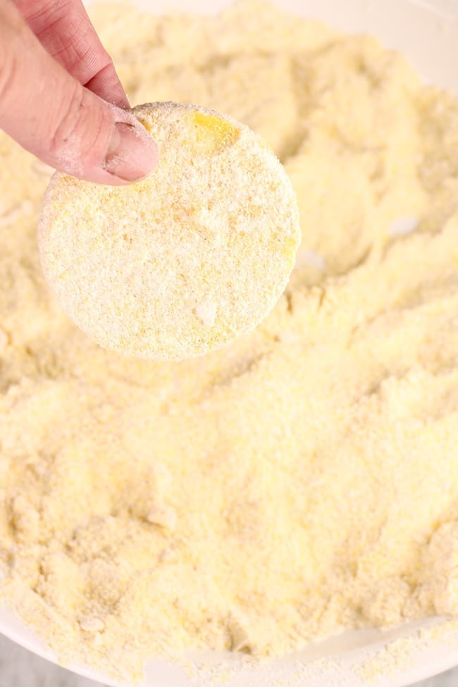 Cornmeal breaded summer squash