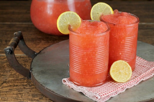 Strawberry lemonade moscato slushies.