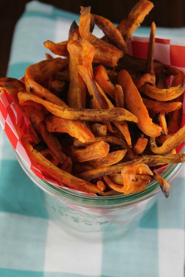 Sweet Potato Fries Recipe from the new TCHS Cookbook ~ MissintheKitchen.com #ad