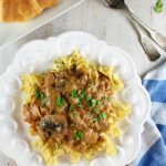 Easy Ground Beef Stroganoff from Good Fast Eats Cookbook ~ MissintheKitchen.com