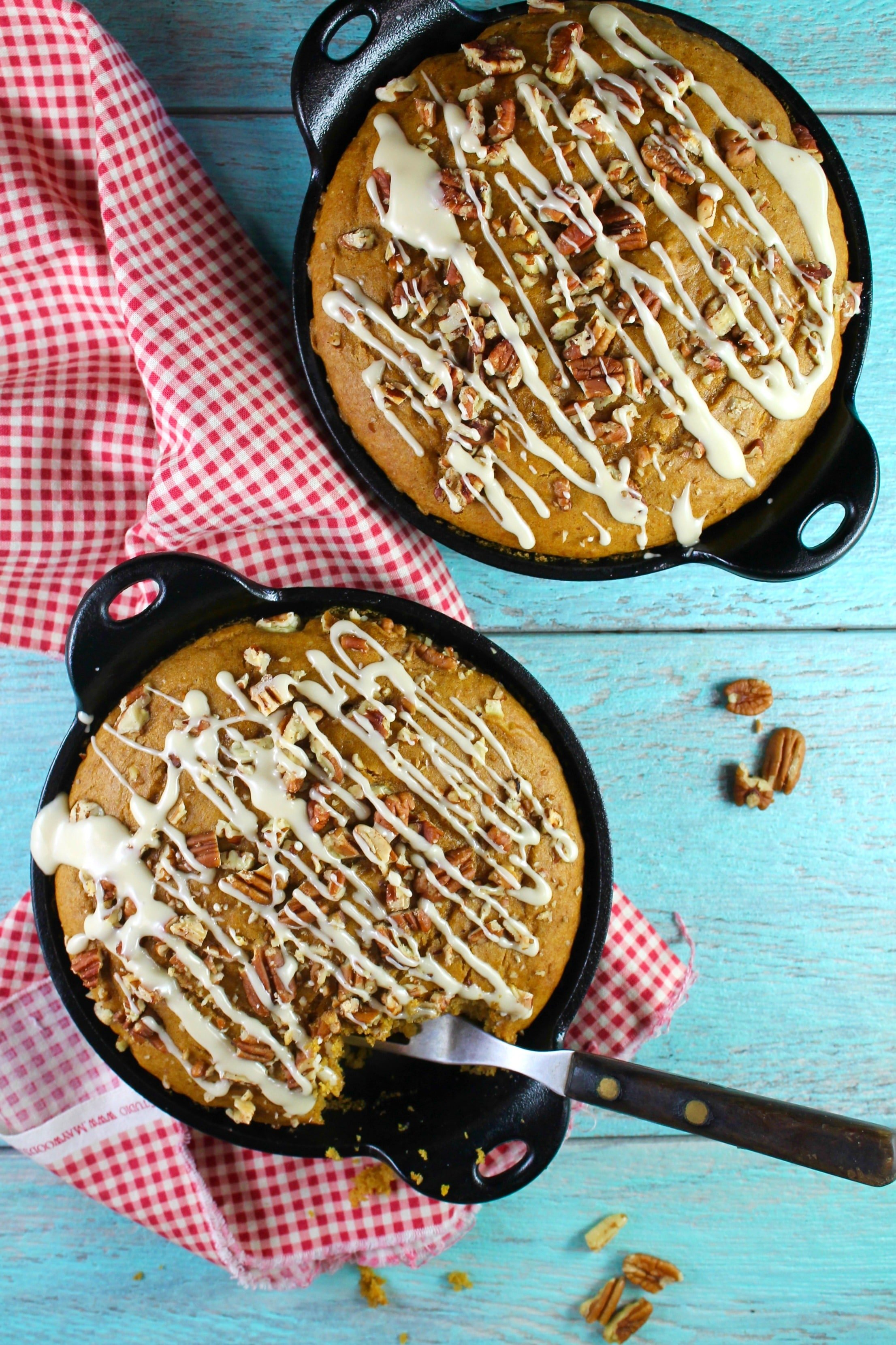 Pumpkin Spice Coffee Cake with Maple Drizzle Recipe from MissintheKitchen.com