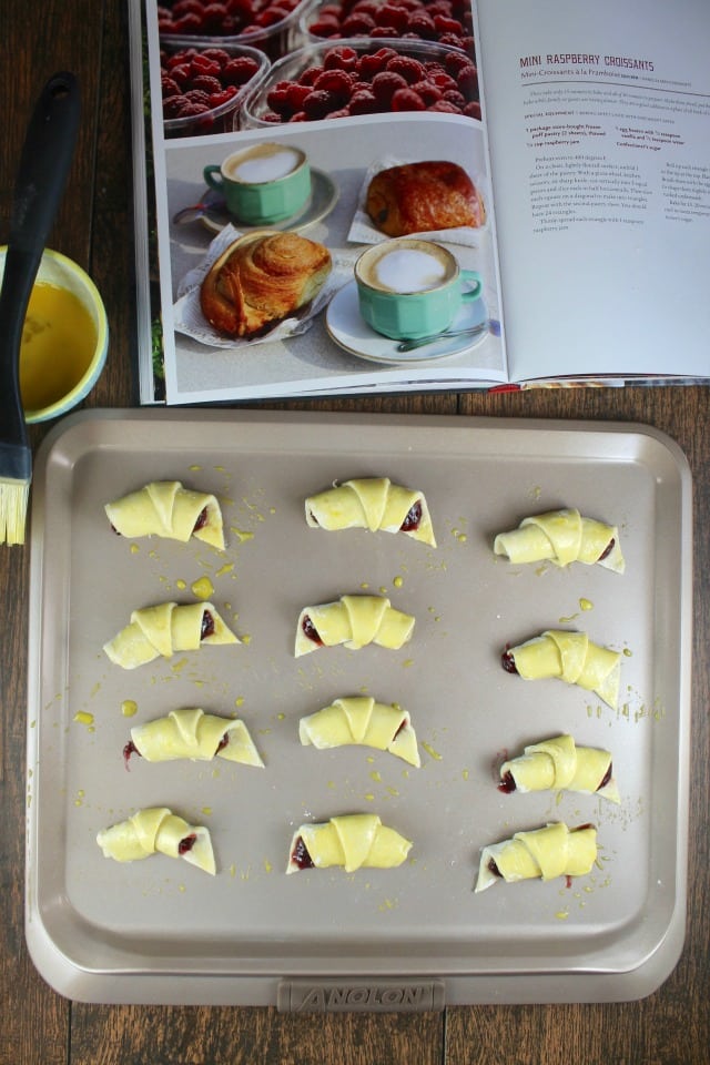 Mini Raspberry Croissants Dessert Recipe from French Desserts by Hillary Davis ~ MissintheKitchen.com