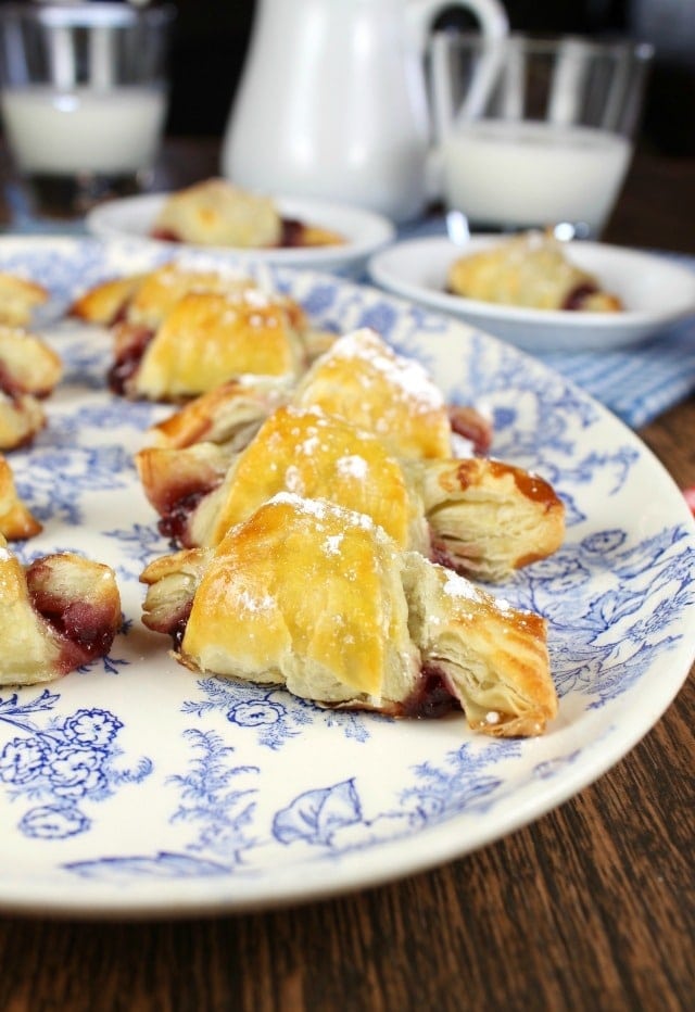 Mini Raspberry Croissants from French Desserts by Hillary Davis ~ Easy dessert recipe found at MissintheKitchen.com