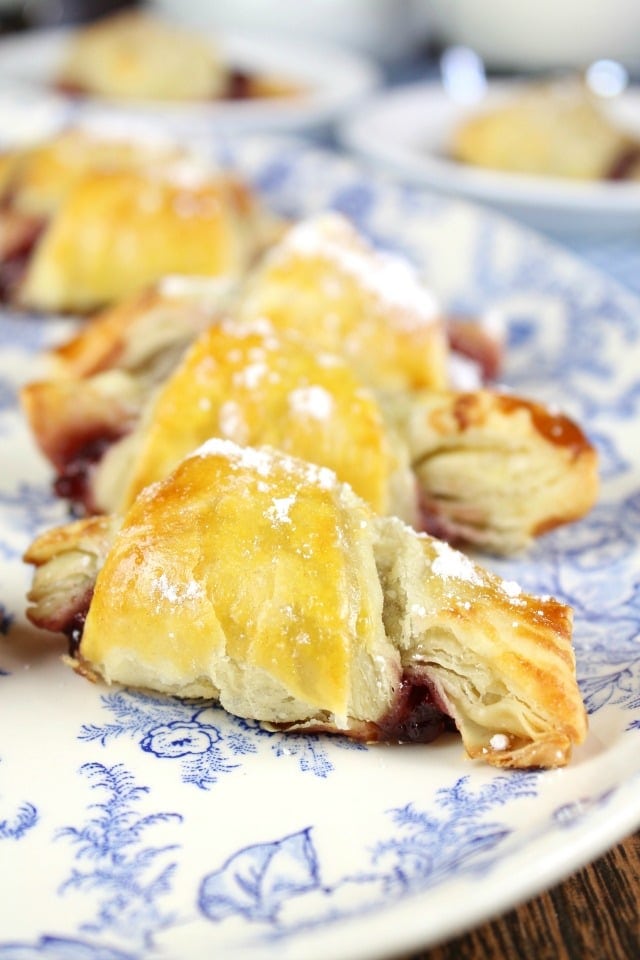 Mini Raspberry Croissants Dessert recipe found at MissintheKitchen.com