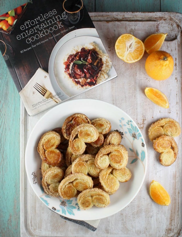 Orange Scented Palmiers from Effortless Entertaining by Meredith Steele ~ MissintheKitchen.com