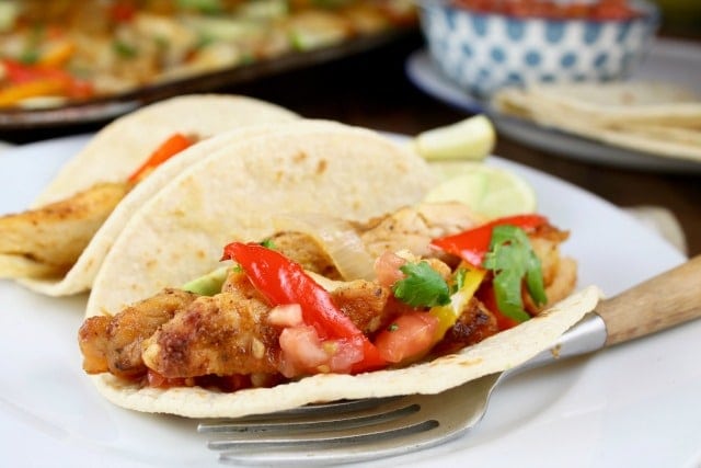 Sheet Pan Chicken Fajitas ~ Miss in the Kitchen