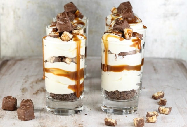 No Bake Snickers Cheesecake Recipe is a decadent dessert for any occasion! From MissintheKitchen.com