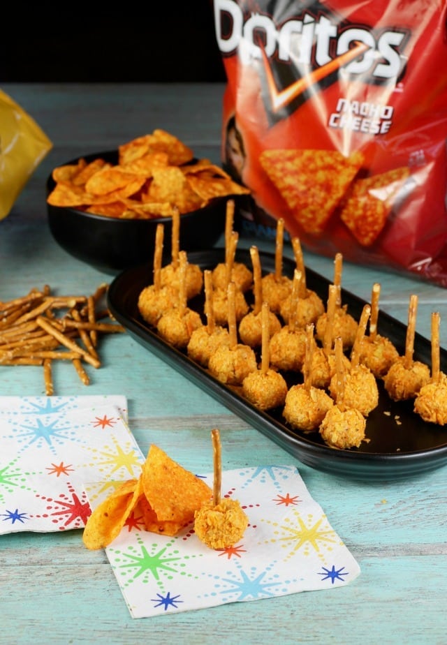 Mini Doritos Cheese Balls Recipe from MissintheKitchen.com #ad #SayYesToSummer