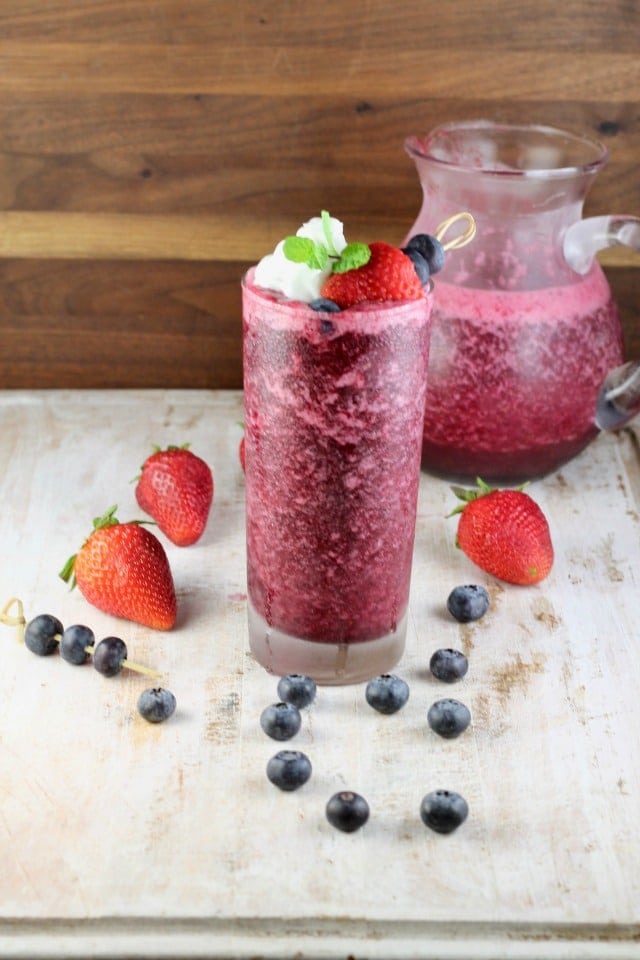 Just Blueberry Honey Berry Slushie Recipe ~ MissintheKichen.com #ad