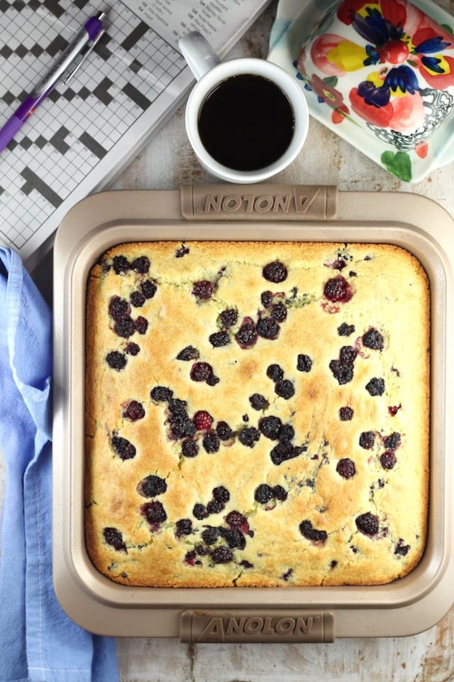 Recipe for Blackberry Cornbread ~ MissintheKitchen.com