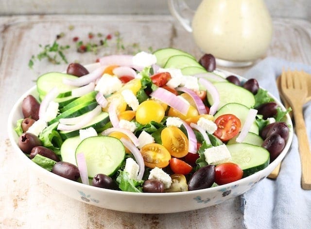 Greek Salad ~ MissintheKitchen.com
