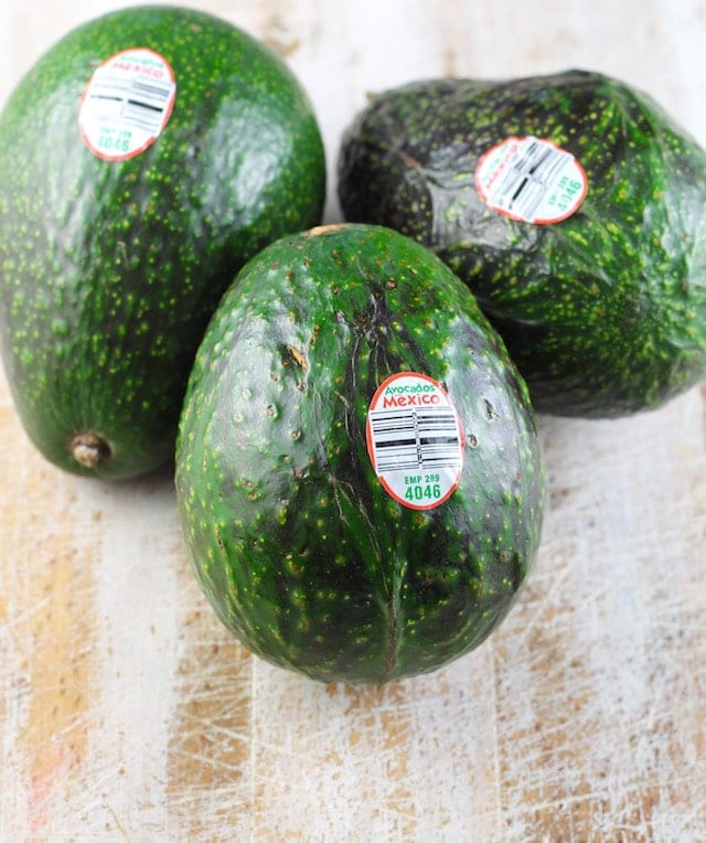 Avocados for Grilled Chicken Tostadas from MissintheKitchen.com