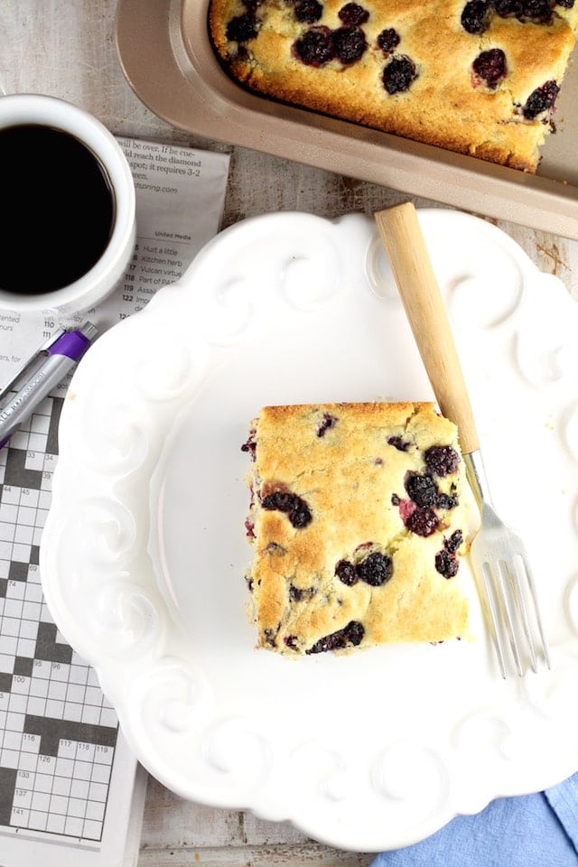 Blackberry Cornbread Recipe ~ MissintheKitchen.com