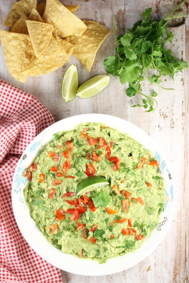 Roasted Garlic Guacamole Recipe from MissintheKitchen.com