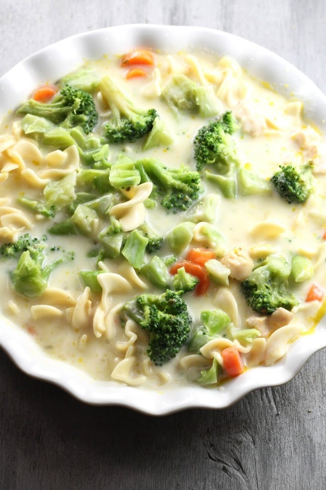 Chicken Noodle Casserole with Broccoli ~ MissintheKitchen.com