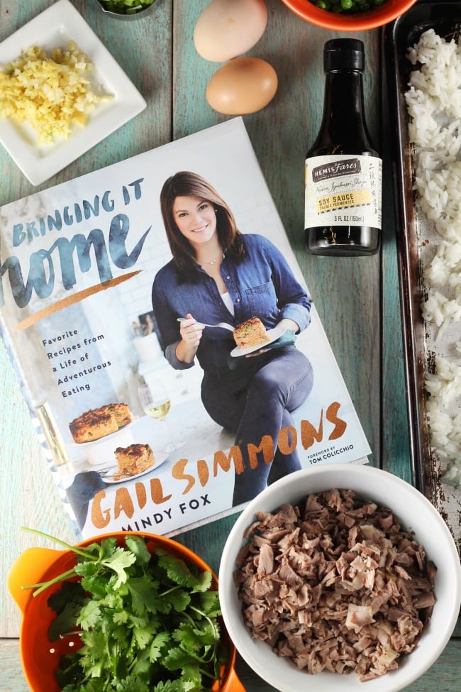 Christmas Brisket Fried Rice Recipe from Bringing it Home by Gale Simmons ~ MissintheKitchen.com 