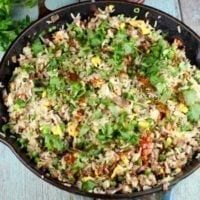 Christmas Brisket Fried Rice Recipe from Gale Simmon's Bringing it Home ~ MissintheKitchen.com #brisket #friedrice