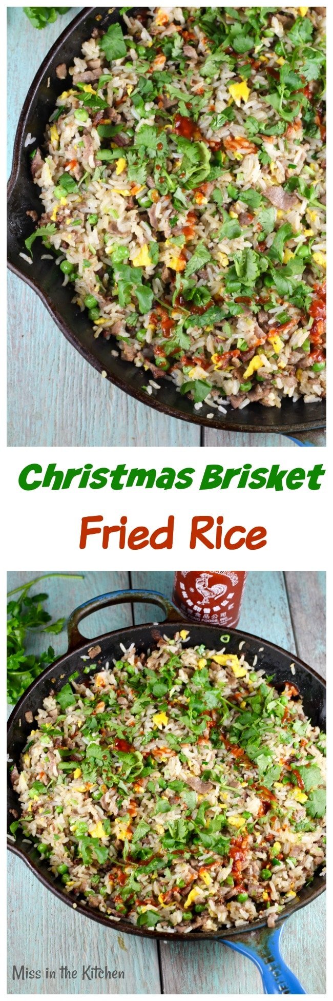Christmas Brisket Fried Rice Recipe from Bringing it Home by Gale Simmons ~ MissintheKitchen.com #brisket #friedrice 