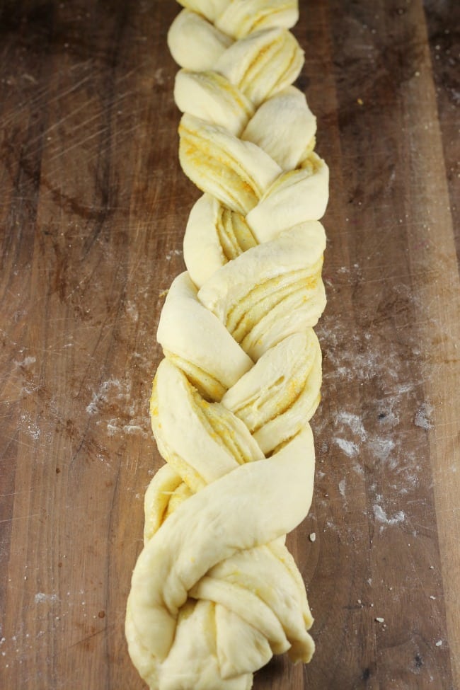 Braid for Orange Cardamom Bread ~ MissintheKitchen.com