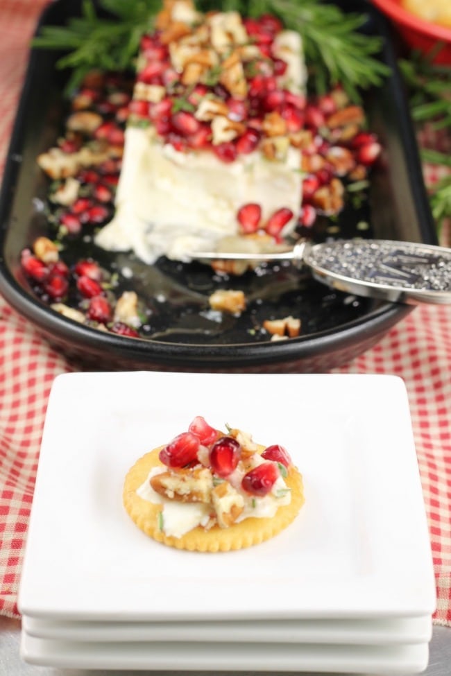 Pomegranate Pecan Party Appetizer Recipe ~ MissintheKitchen.com