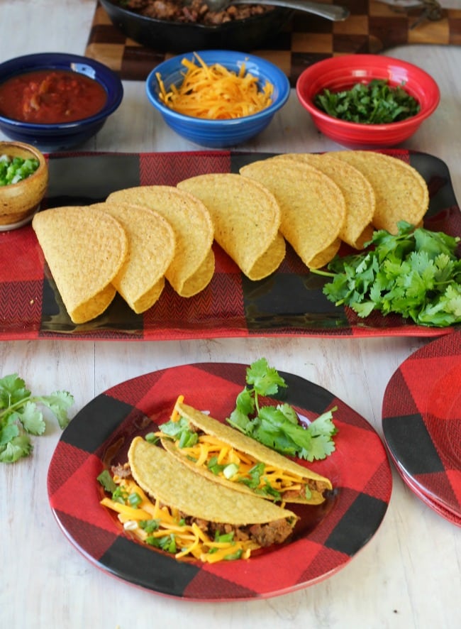 Brisket Tacos Recipe made with leftover smoked brisket for the most delicious taco night ever! From MissintheKitchen.com #recipe #brisket #beef #tacos