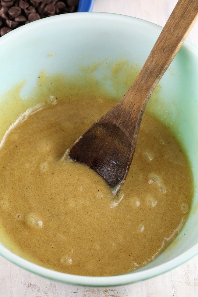 batter for salted caramel cookie bars