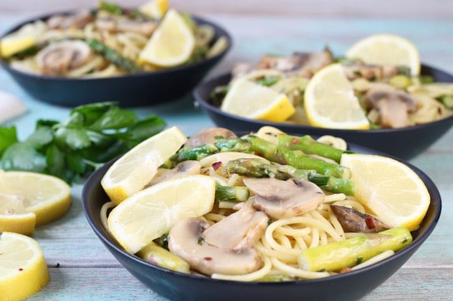 Dish of Lemon Parsley Angel Hair Pasta