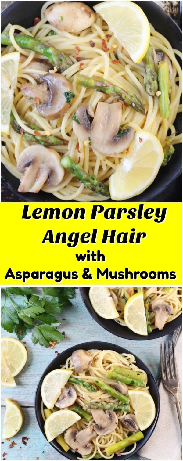 Lemon Parsley Angel Hair photo collage