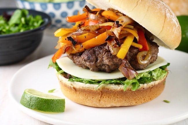 Fajita burger for burger month