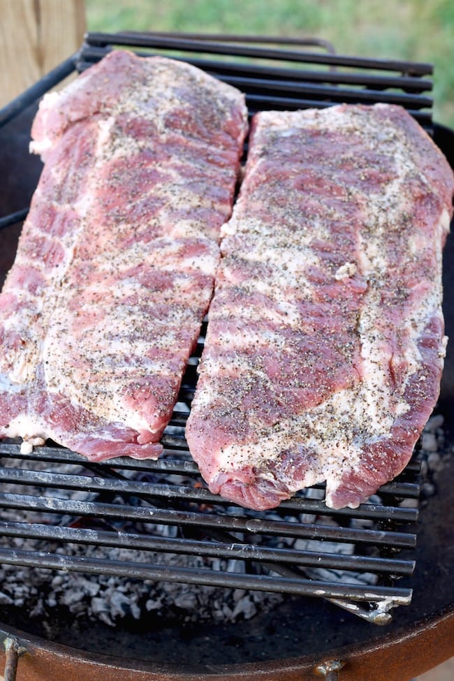 Spare Ribs on the open grill