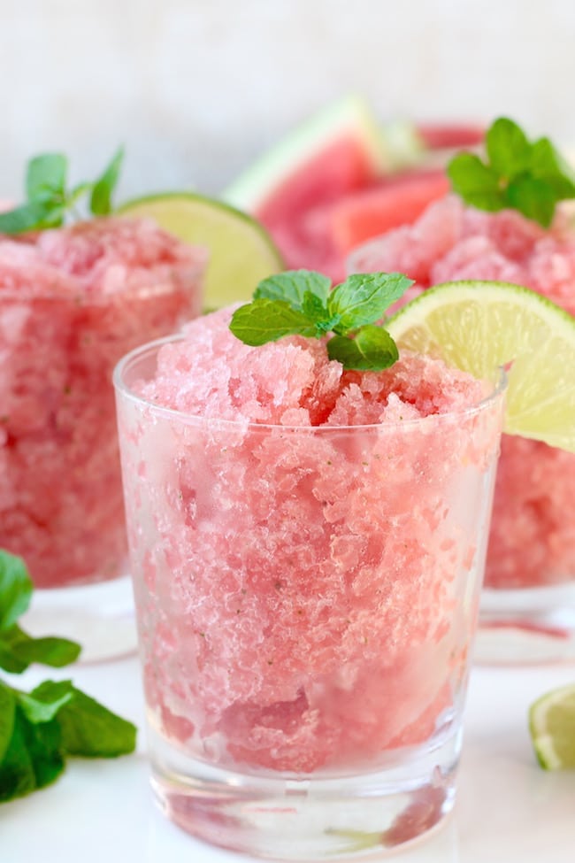 Watermelon Mojito with fresh mint