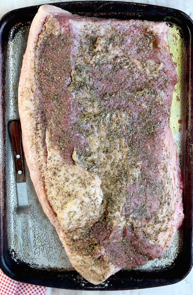Easy Smoked Brisket with dry rub