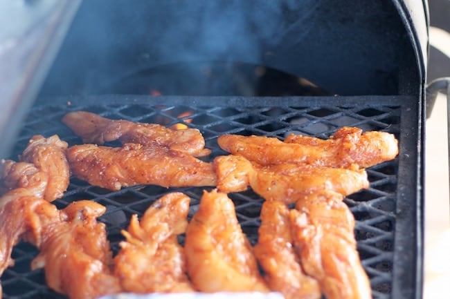 Spicy Honey Grilled Chicken Tenders on the Grill