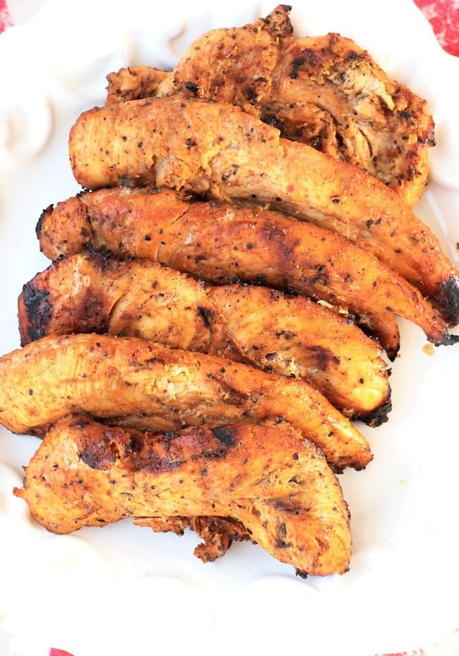 Plated Spicy Honey Grilled Chicken Tenders